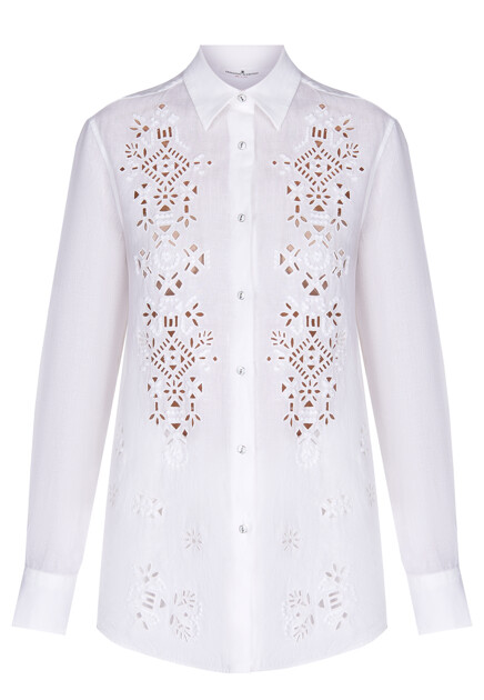 Рубашка с вышивкой ERMANNO SCERVINO