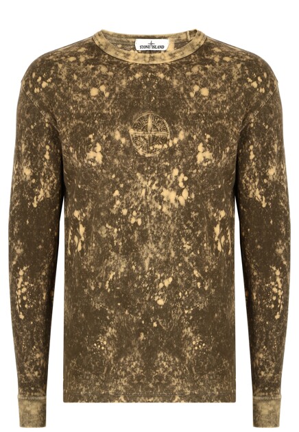 Лонгслив с эффектом разводов STONE ISLAND