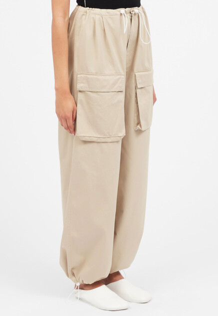 Брюки MM6 Maison Margiela  - Хлопок - цвет бежевый