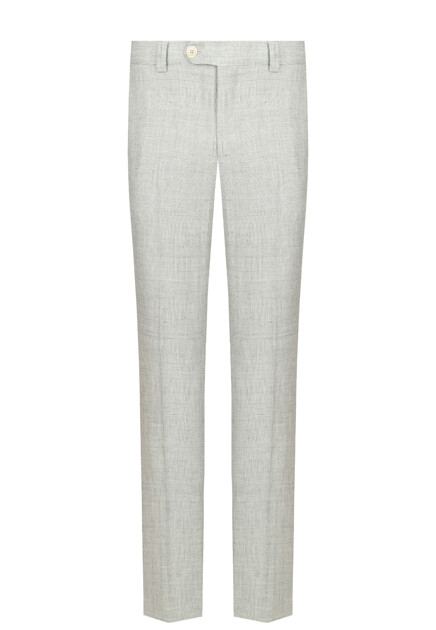 Брюки из смеси льна и костюмной шерсти BRUNELLO CUCINELLI