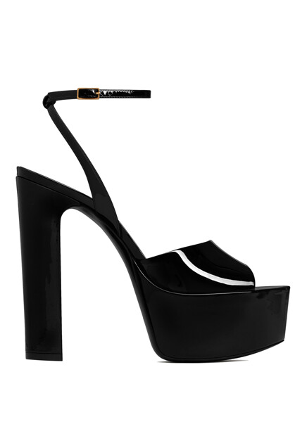 Черные босоножки на платформе SAINT LAURENT