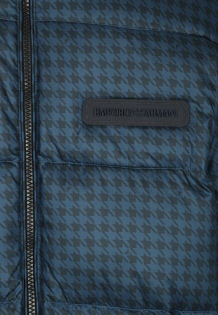 Пуховик EMPORIO ARMANI  - Полиэстер - цвет синий