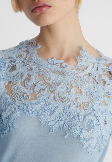 Джемпер ERMANNO SCERVINO  - Кашемир - цвет голубой