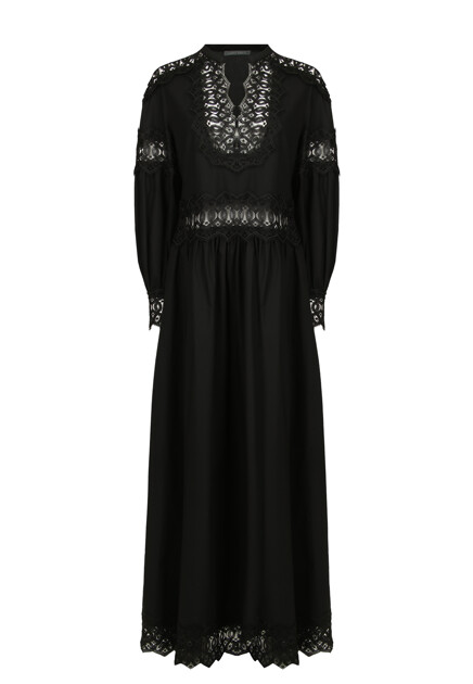 Макси-платье с кружевными вставками ALBERTA FERRETTI