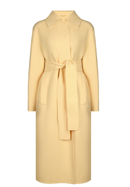 Шерстяное пальто с широким поясом JIL SANDER