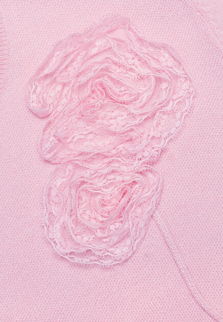 Лонгслив SELF-PORTRAIT  - Полиэстер - цвет розовый