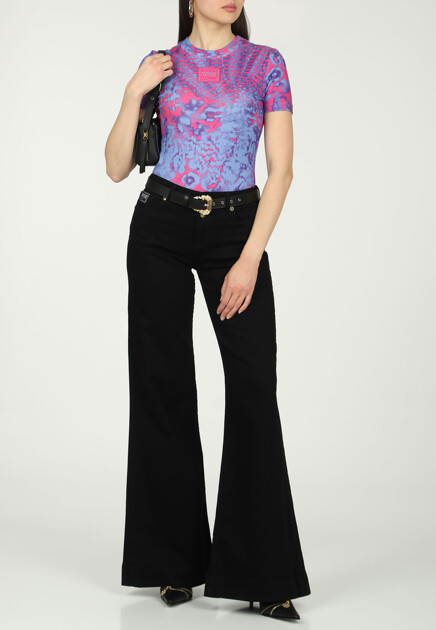 Футболка VERSACE JEANS COUTURE  - Хлопок - цвет голубой