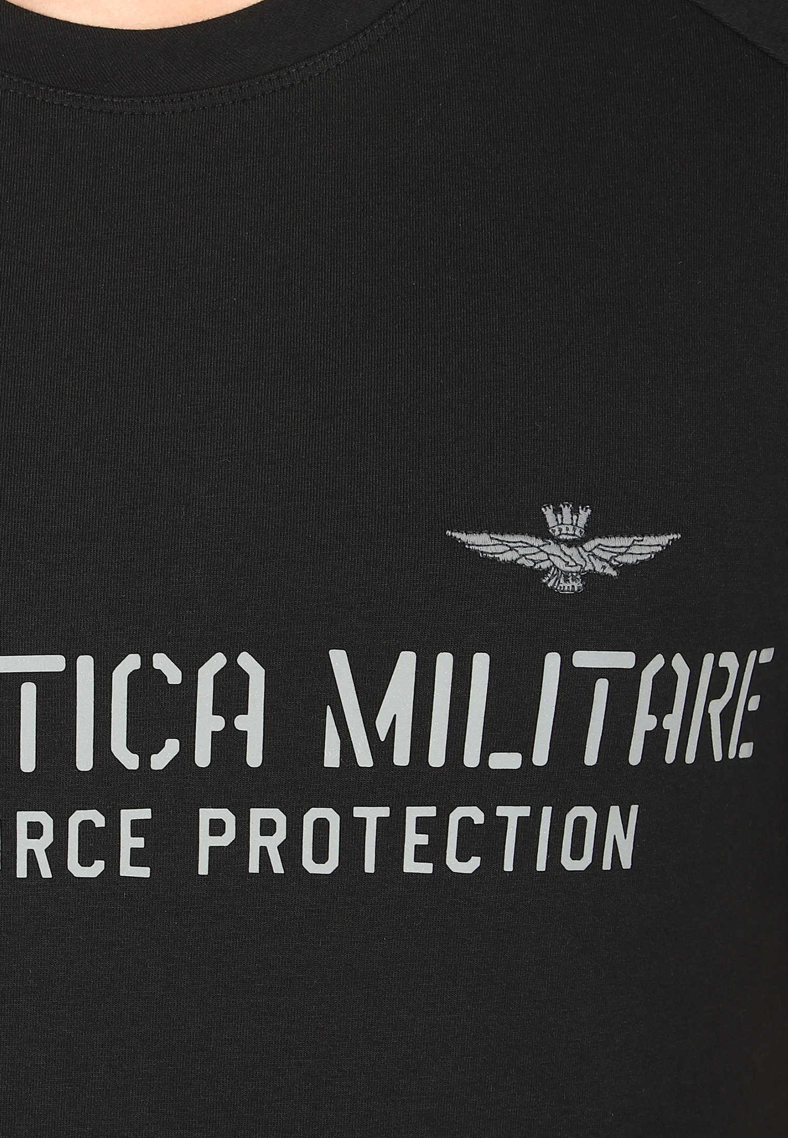 Футболка из эластичного хлопка с принтом AERONAUTICA MILITARE