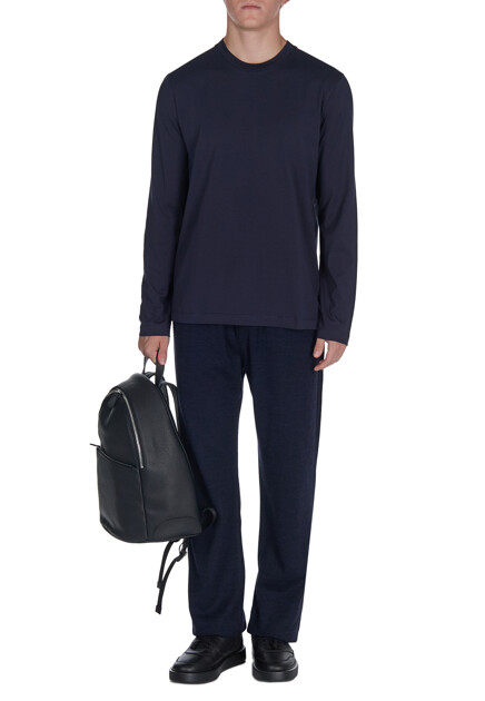 Базовый хлопковый лонгслив CORNELIANI - ИТАЛИЯ