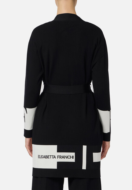 Кардиган ELISABETTA FRANCHI  - Вискоза - цвет черный