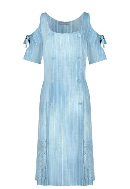 Платье с открытыми плечами ERMANNO SCERVINO