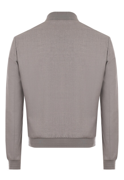 Бомбер CORNELIANI  - Шерсть, Шелк - цвет серый