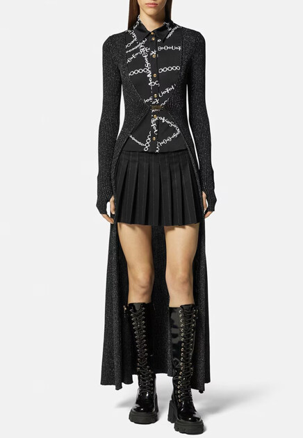 Рубашка из эластичного джерси VERSACE JEANS COUTURE - ИТАЛИЯ
