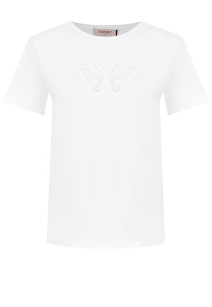 Футболка с вышивкой  TWINSET Milano