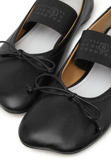 Балетки MM6 Maison Margiela  - Кожа - цвет черный