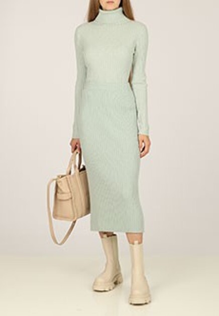Кашемировая юбка с разрезом ALLUDE
