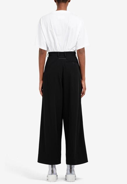 Брюки MM6 Maison Margiela  - Полиэстер - цвет черный
