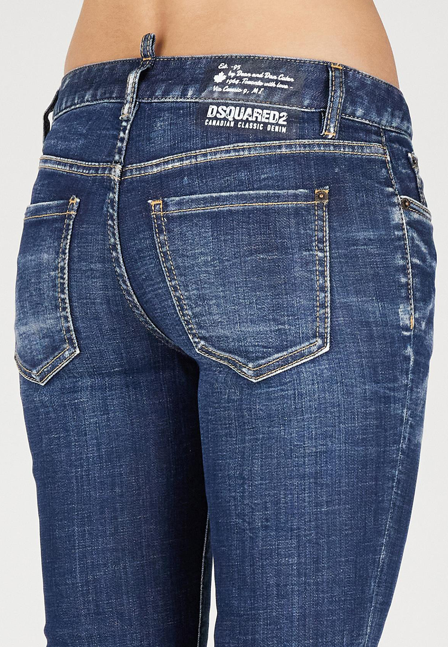 Джинсы DSQUARED2  - Хлопок - цвет синий