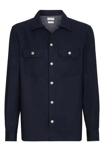 Рубашка из шерсти BRUNELLO CUCINELLI