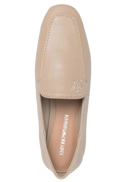Лоферы EMPORIO ARMANI  - Кожа - цвет бежевый