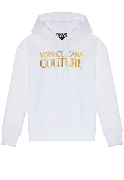 Худи с фольгированным логотипом VERSACE JEANS COUTURE