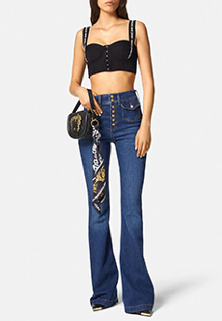 Топ с логотипированными бретелями  VERSACE JEANS COUTURE