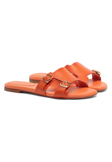 Кожаные шлепанцы SANTONI