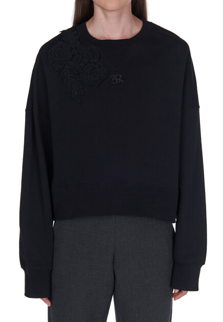 Свитшот ERMANNO SCERVINO  - Хлопок - цвет черный