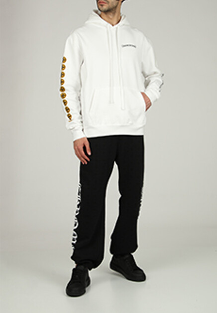 Толстовка из хлопкового футера с принтом CHROME HEARTS