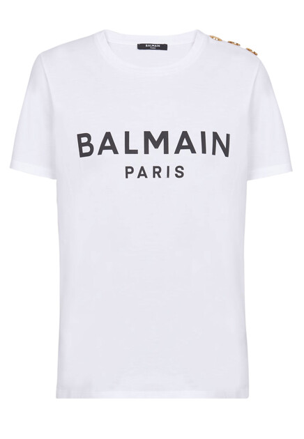 Футболка с логотипом  BALMAIN