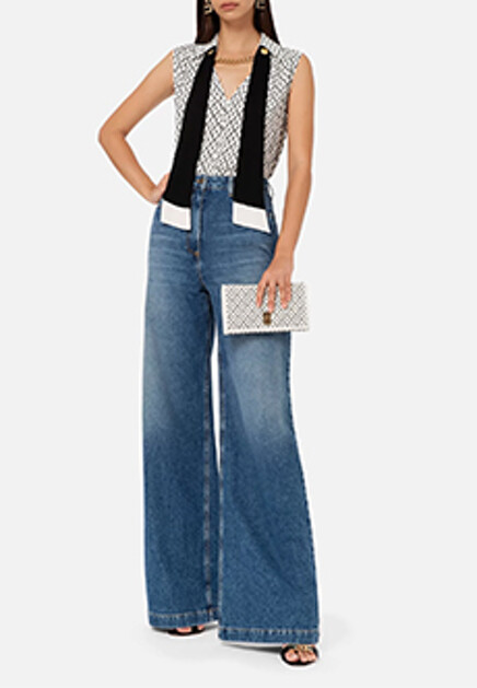Джинсы широкого кроя  ELISABETTA FRANCHI