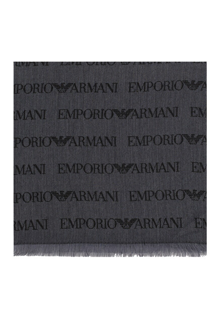 Шарф  цвета хаки EMPORIO ARMANI