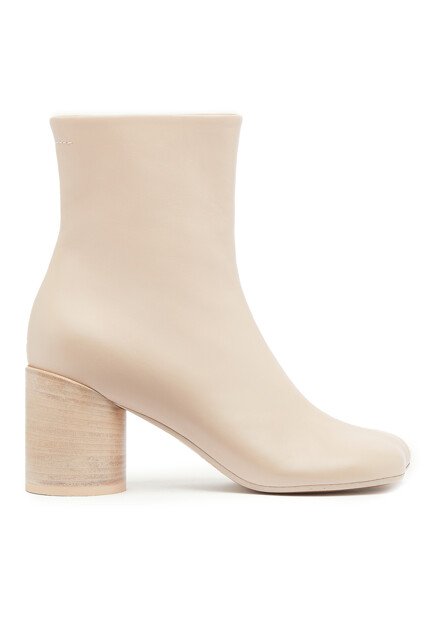 Ботильоны из кожи наппа с изогнутым каблуком MM6 Maison Margiela