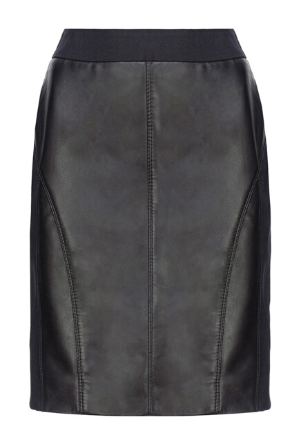 Комбинированная кожаная юбка PINKO
