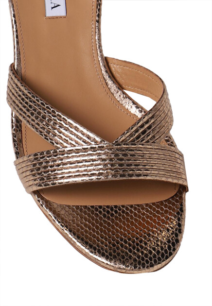Босоножки AQUAZZURA  - Кожа - цвет золотой