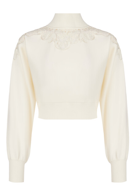 Свитер с ажурной вышивкой TWINSET Milano