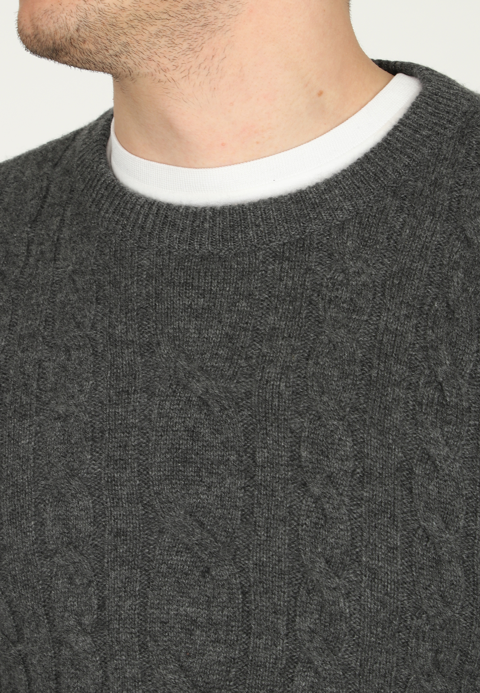 Свитер round neck ZILLI  - Кашемир - цвет серый