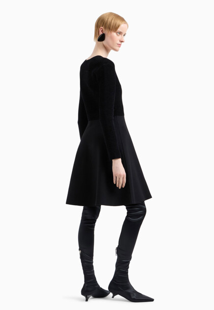 Платье EMPORIO ARMANI  - Вискоза, Полиамид - цвет черный