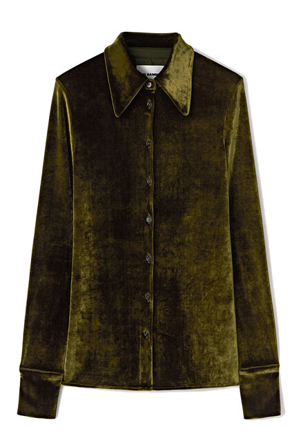 Рубашка из бархата  JIL SANDER