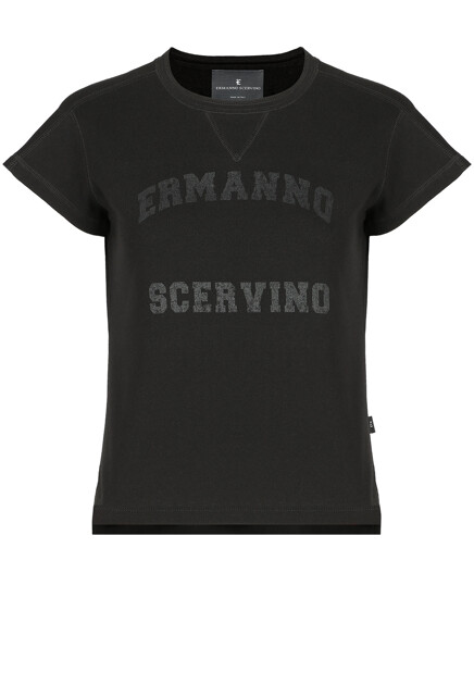 Футболка из хлопка с логотипом  ERMANNO SCERVINO