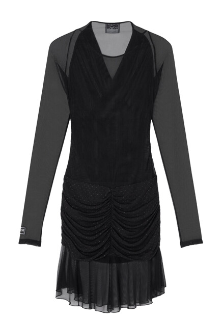 Мини-платье с рюшами  VERSACE JEANS COUTURE - ИТАЛИЯ