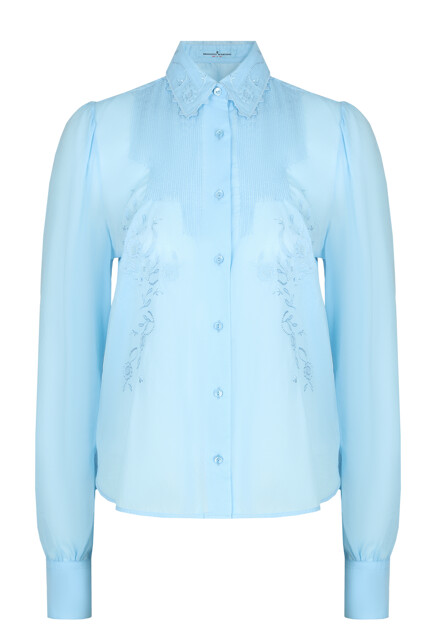 Рубашка из хлопка с вышивкой  ERMANNO SCERVINO