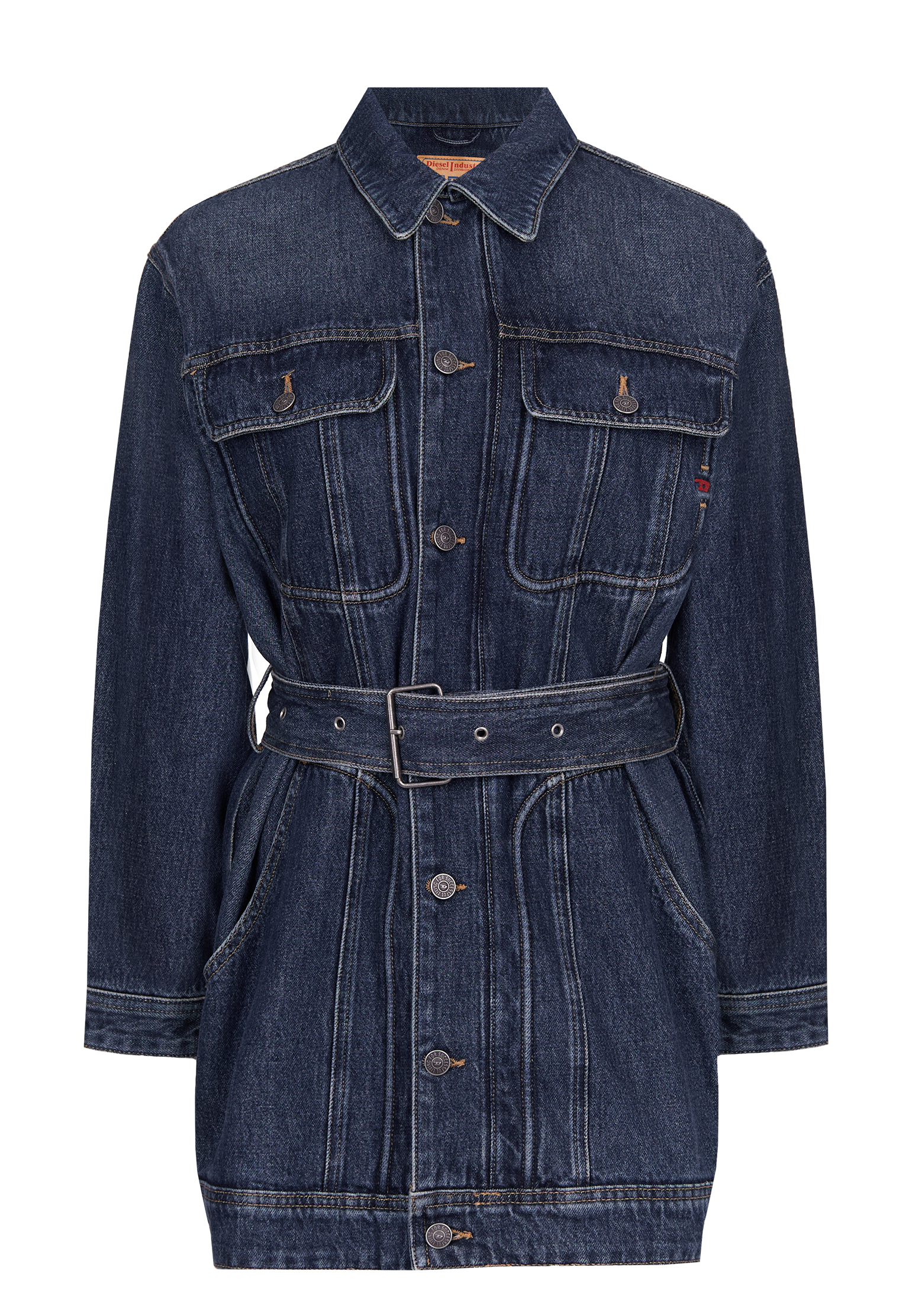 Удлиненная джинсовая куртка DIESEL