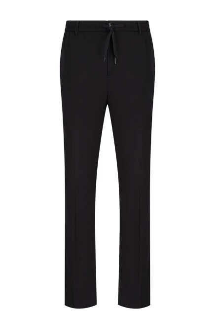 Брюки из смесовой вискозы с поясом на кулиске EMPORIO ARMANI