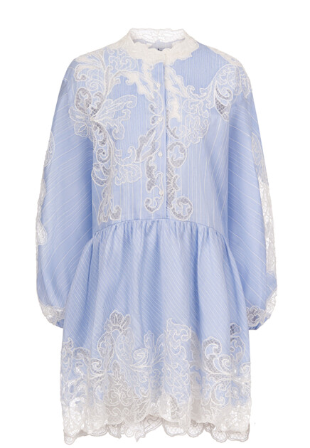 Платье-рубашка с кружевом  ERMANNO SCERVINO