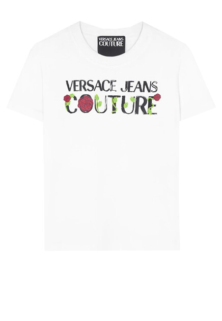 Футболка с логотипом VERSACE JEANS COUTURE