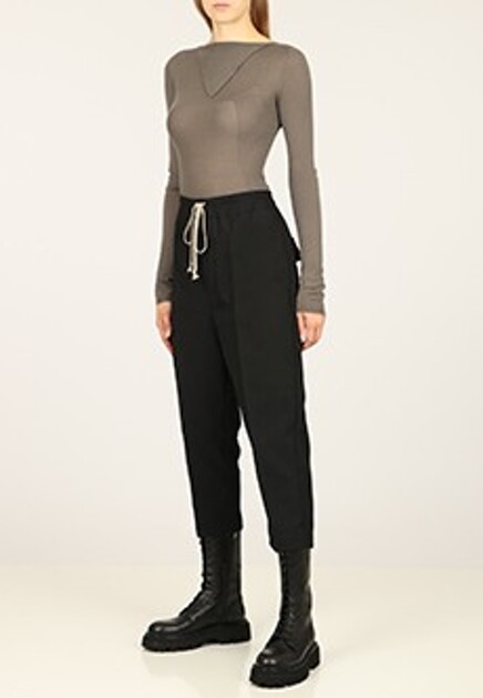 Брюки укороченные с накладными карманами RICK OWENS