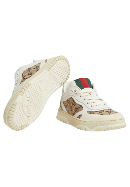 Кроссовки GUCCI  - Текстиль - цвет белый