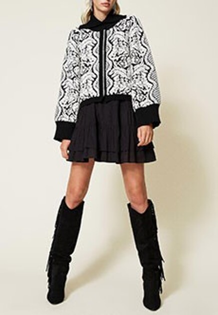 Жаккардовый жакет с цветочным рисунком TWINSET Milano