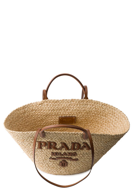 Сумка PRADA  - Рафия - цвет бежевый